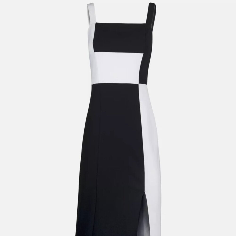 Christian Siriano NY Colorblock Midi Dress